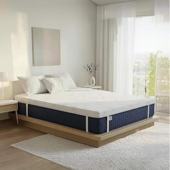 Topper Viscoelástico 120x200 Aloe Vera - Grosor 5 cm - Funda con Cremallera Extraíble y Lavable Imagen principal del producto