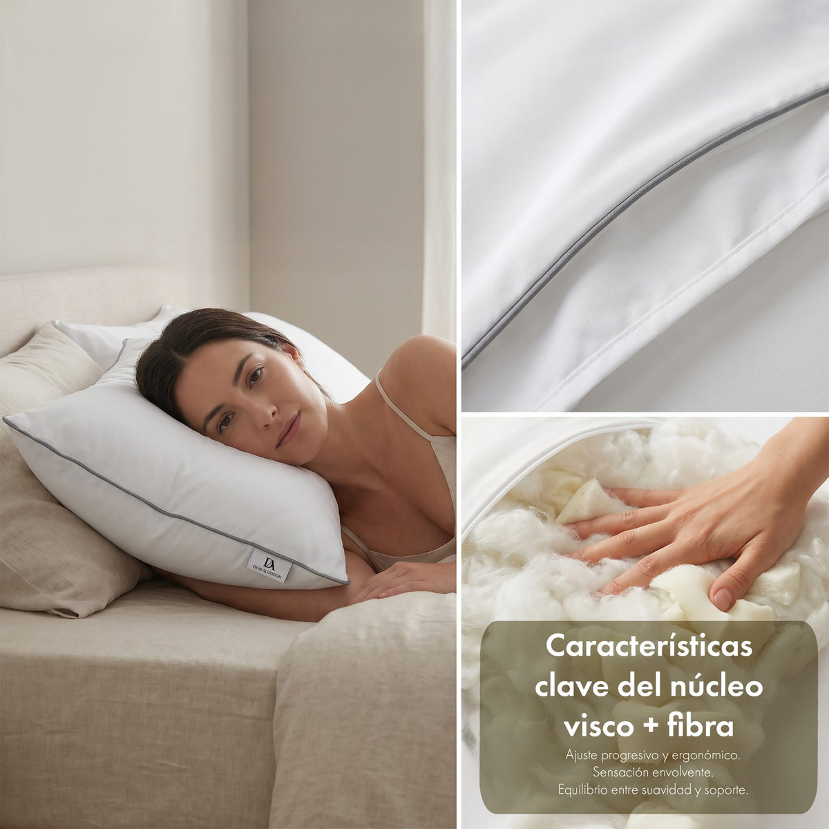 Almohada Fibra y Viscoelástica Don Algodón – imagen 4