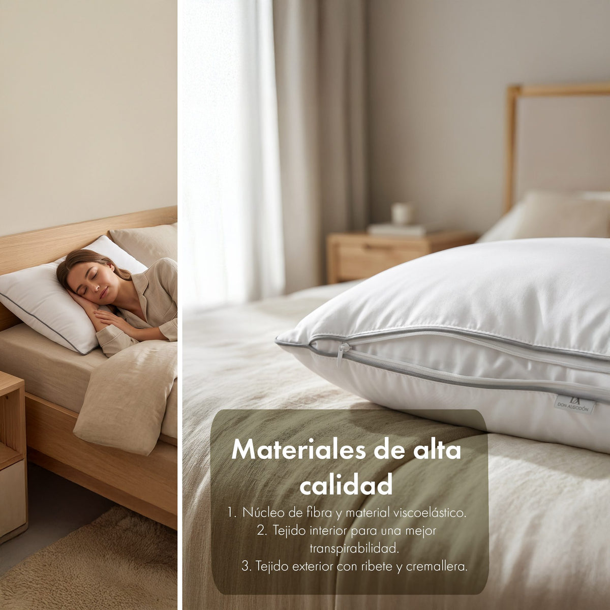 Almohada Fibra y Viscoelástica Don Algodón – imagen 5