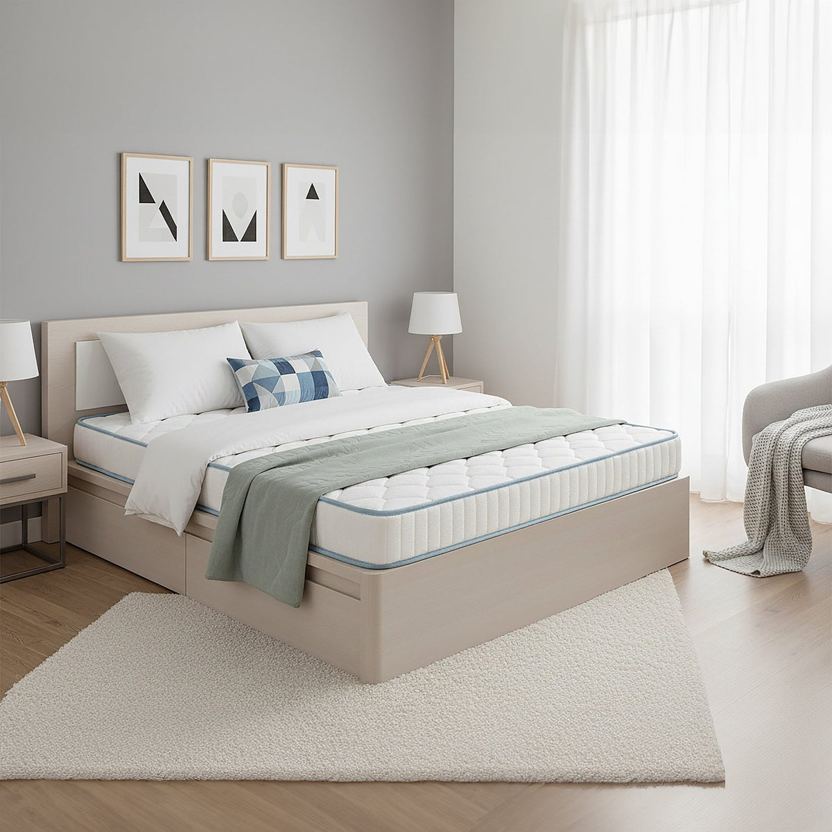 Colchón AloeCare – en cama de matrimonio