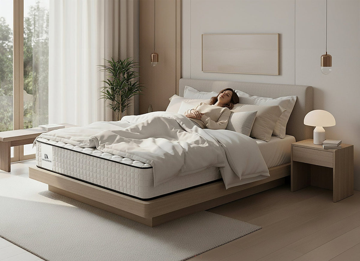 Colchón Deluxe Confort Don Algodón – mujer durmiendo