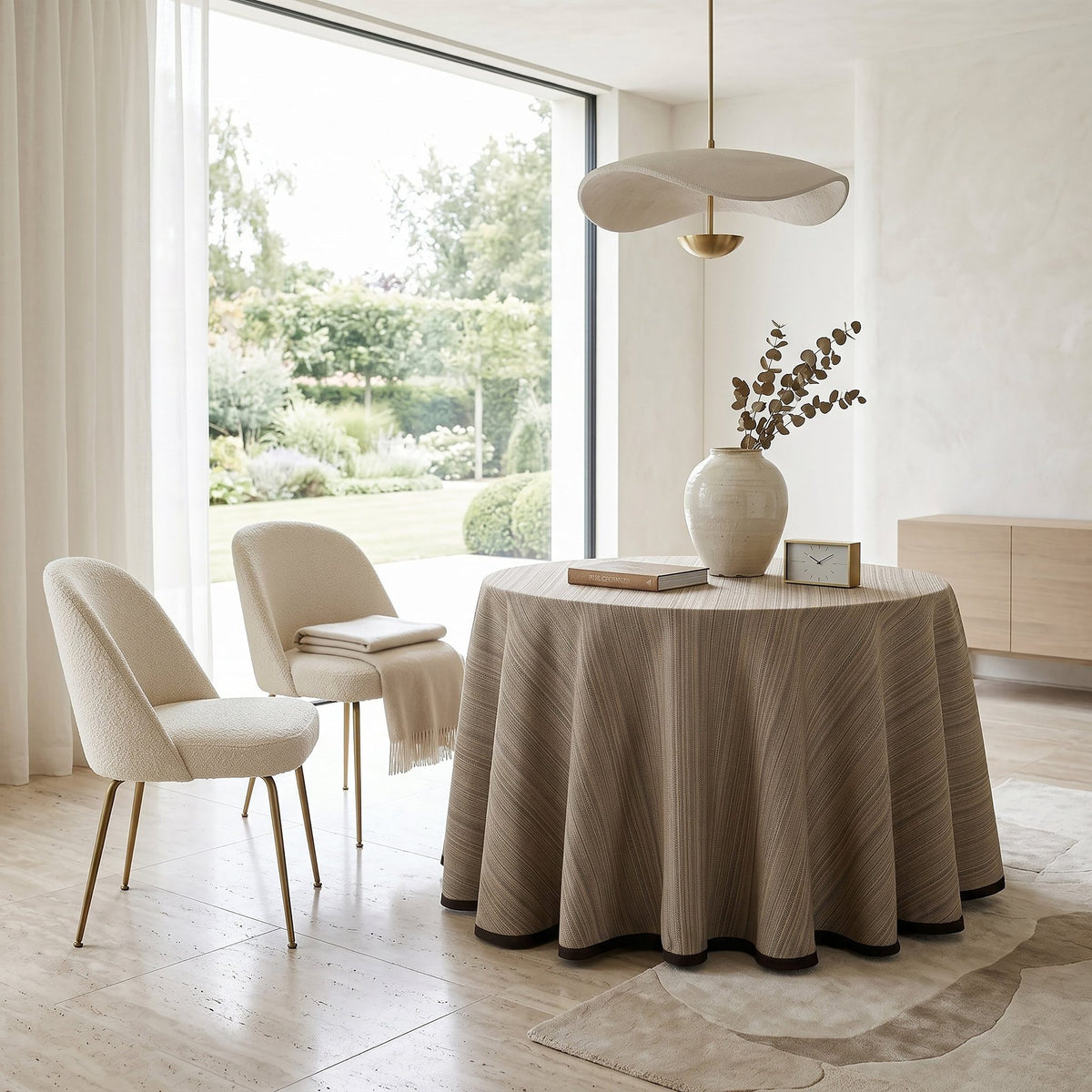Falda para Mesa Camilla – color Beige