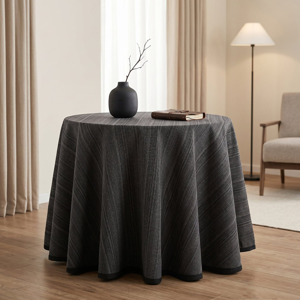 Falda para Mesa Camilla – color Gris antracita