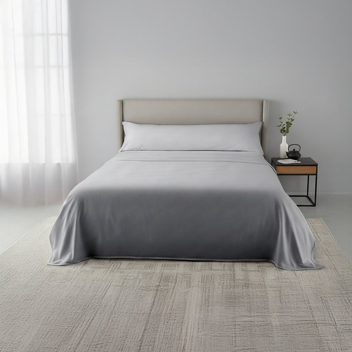 Juego de Sábanas Microfibra Lisas – color Gris