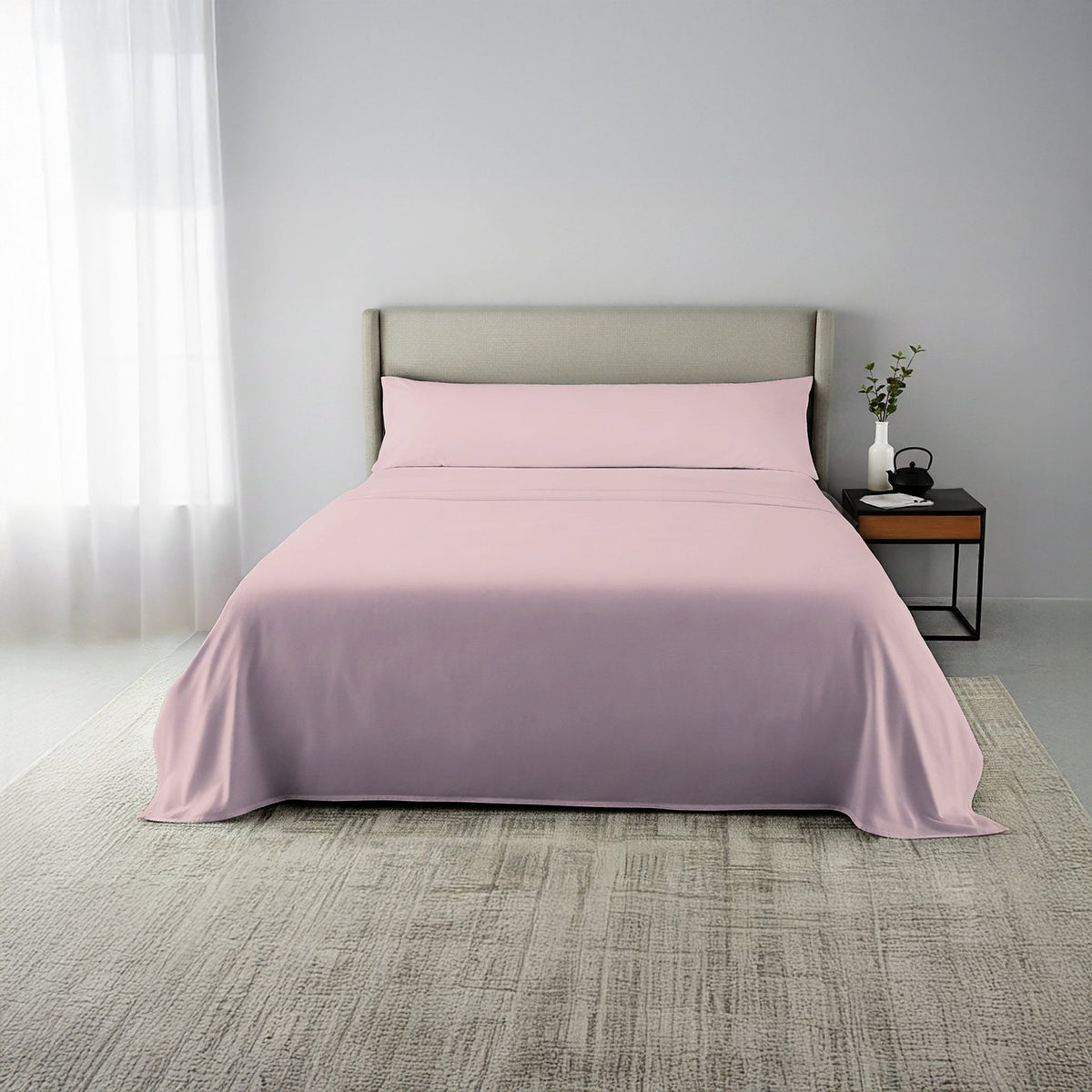 Juego de Sábanas Microfibra Lisas – color Rosa